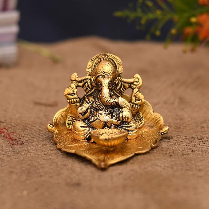 Ganesha Metal Diya