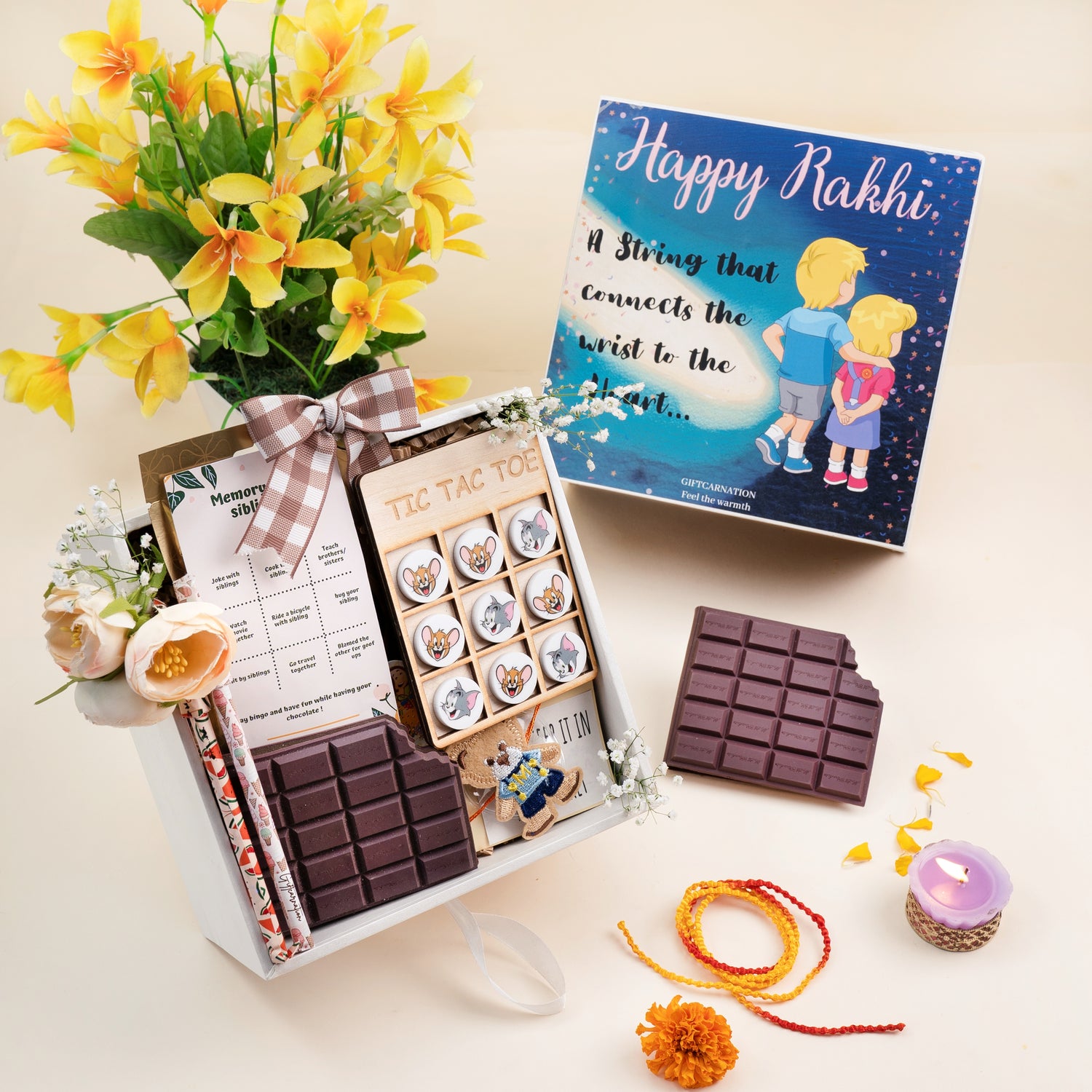 Rakhi Gift for Little Brother Teddy Rakhi, Games Chocolate