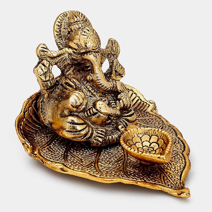 Ganesha Metal Diya