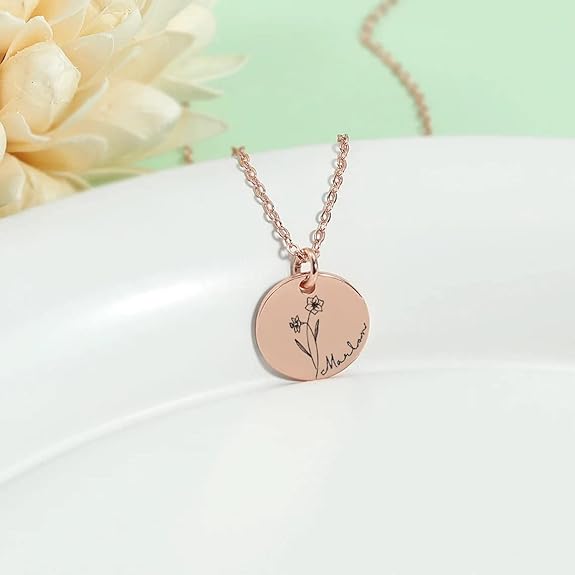 Customized Laser Engraved Name Necklace